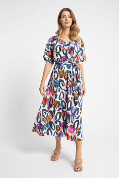 Sukienka lexi P 9470 z amarantowymi akcentami