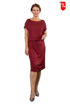 Sukienka Kamila krótka w kolorze ciemno czerwonym marki JSA