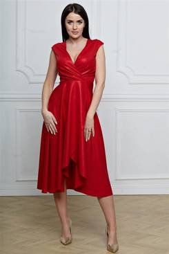 Sukienka GRETA brocate w kolorze red 