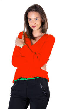Sweter Farren w kolorze pomarańczowym marki Rino&Pele