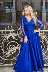 sukienka wizytowa maxi Carmen Long  kolor royal blue